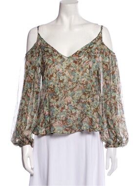Stella McCartney Floral Cold-Shoulder Blouse